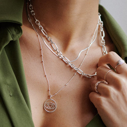 Brow Chakra Necklace Sterling Silver