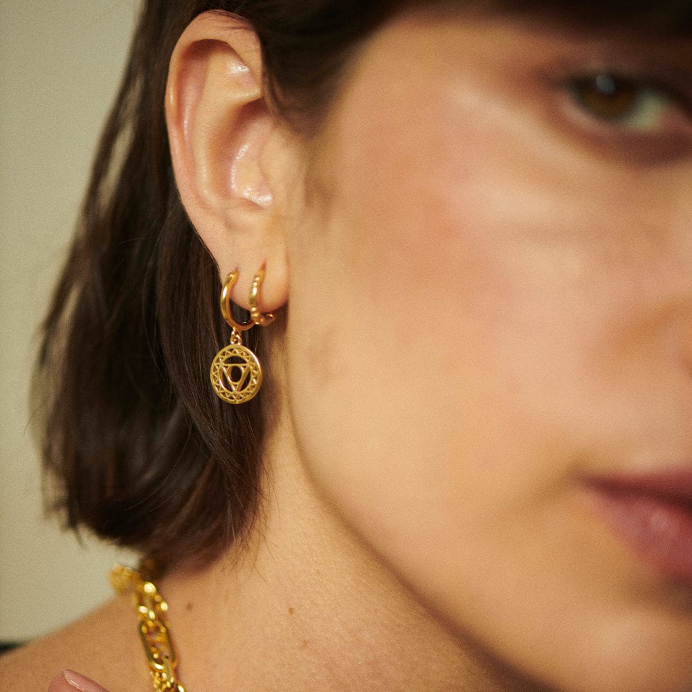 Chakra Earrings 18ct Gold Plate