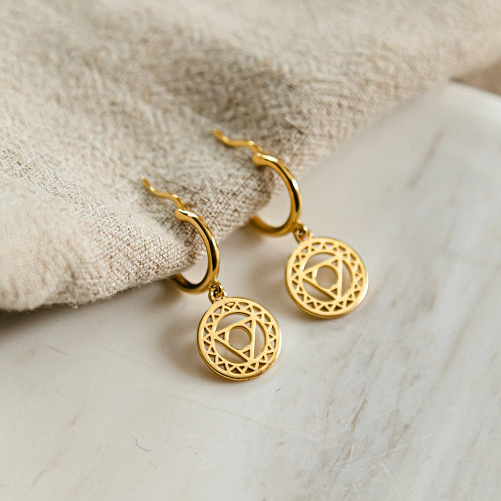 Chakra Earrings 18ct Gold Plate