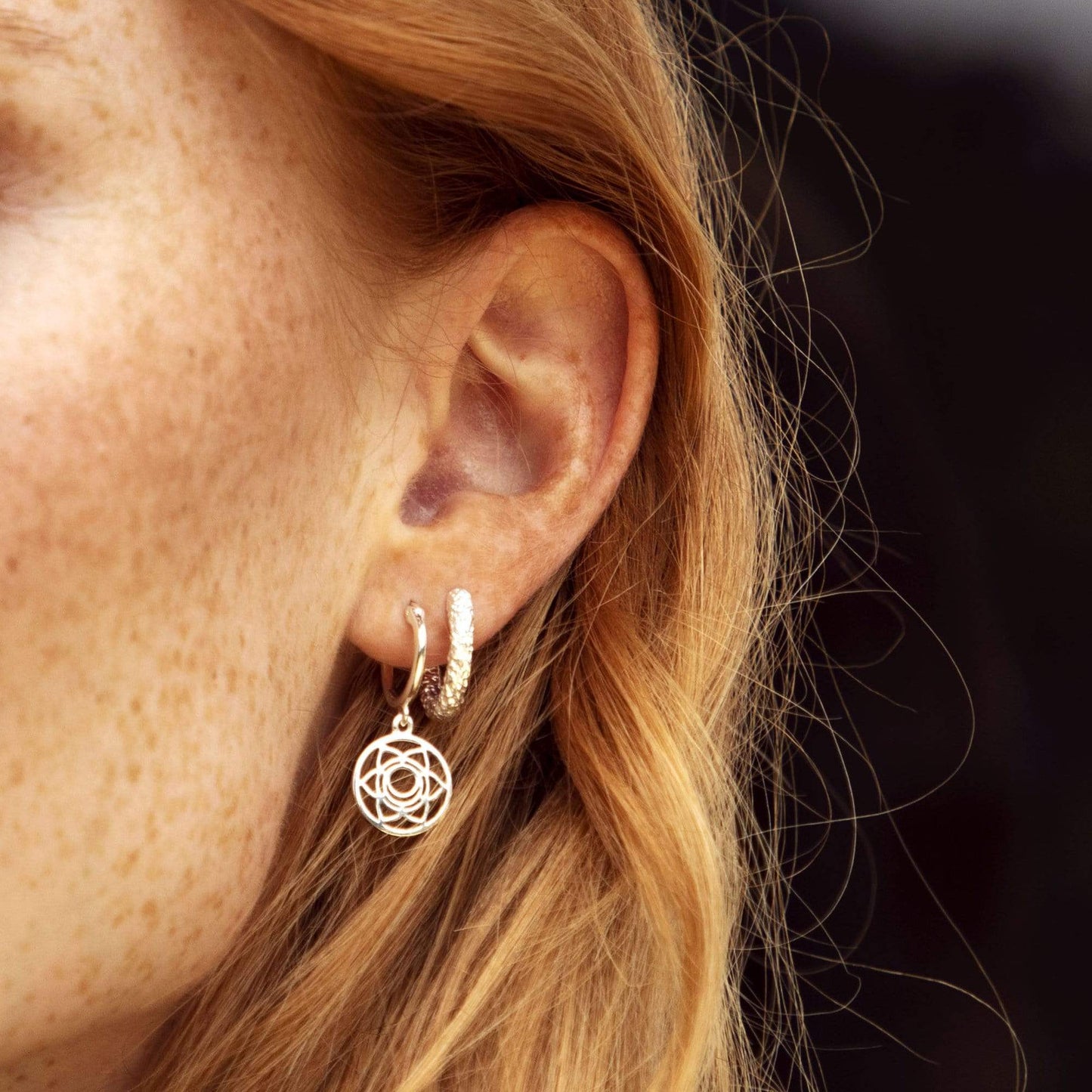 Chakra Earrings Sterling Silver