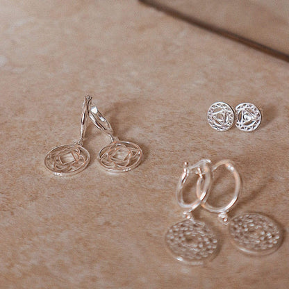Chakra Earrings Sterling Silver