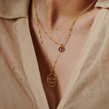 Chakra Necklace 18ct Gold Plate