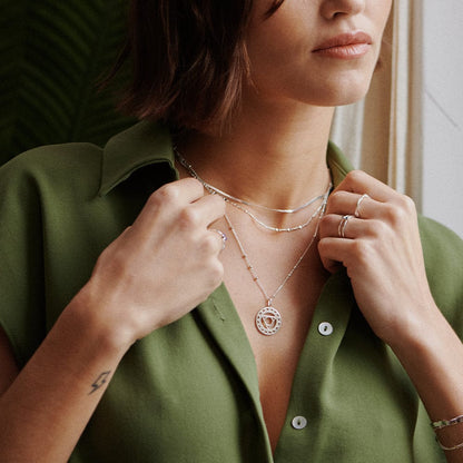 Chakra Necklace Sterling Silver
