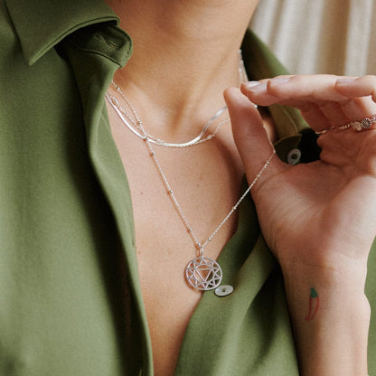 Chakra Necklace Sterling Silver