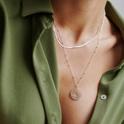 Chakra Necklace Sterling Silver