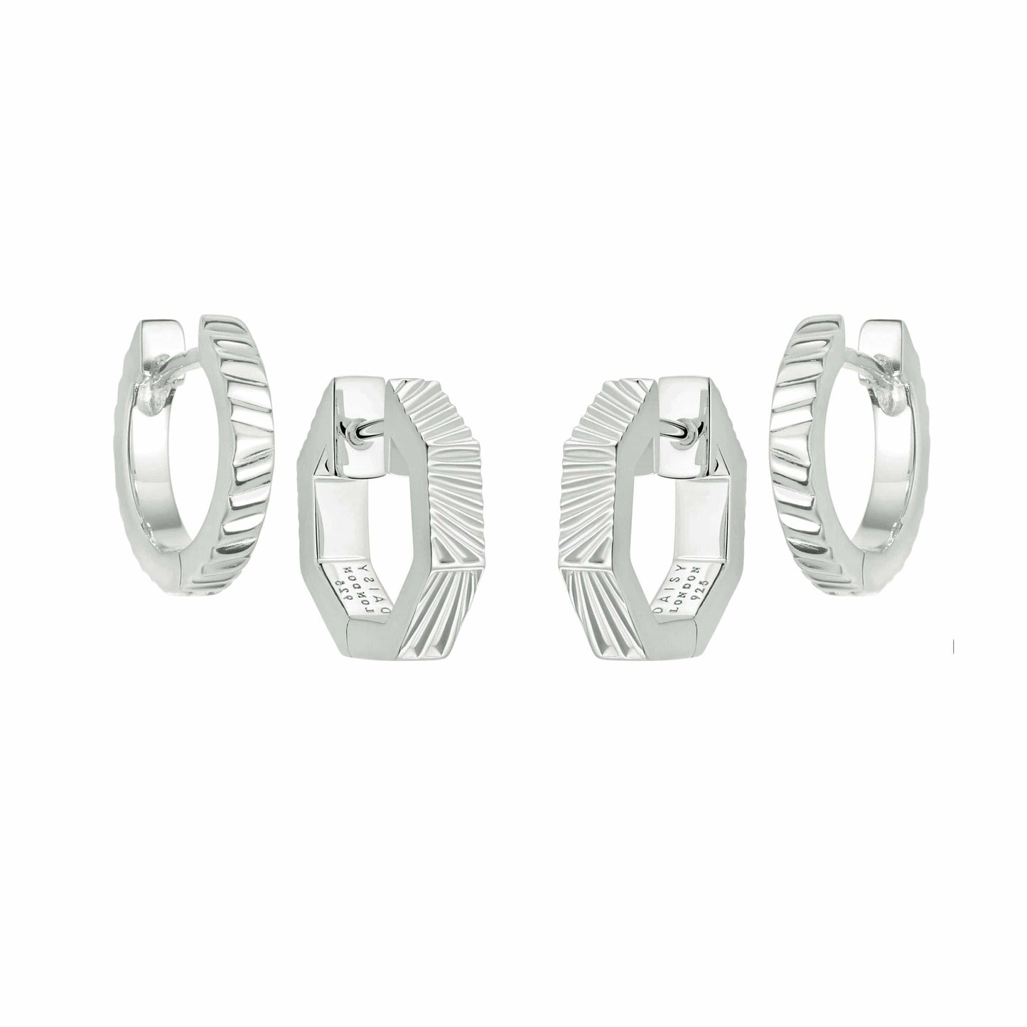 Estée Lalonde Double Huggie Earring Stack Sterling Silver