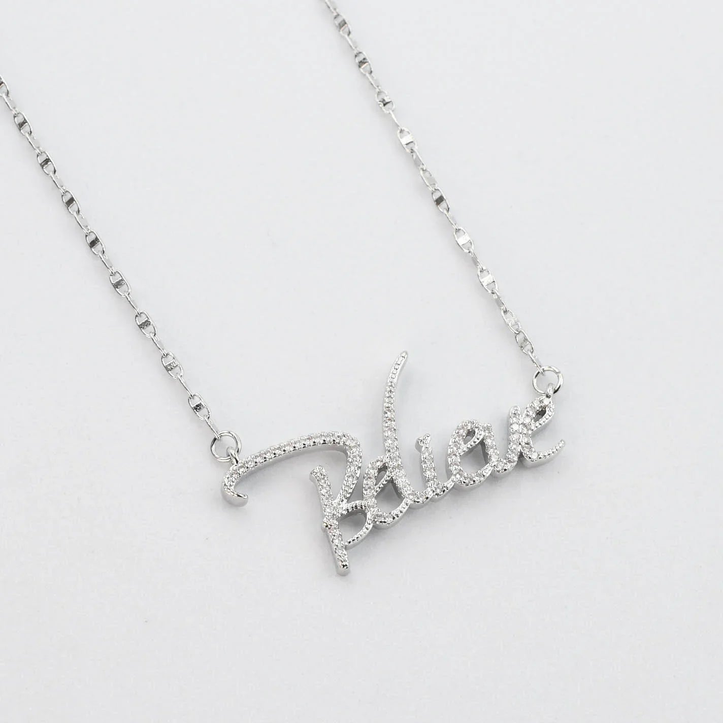 Treasure Jewels: Believe Silver Necklace