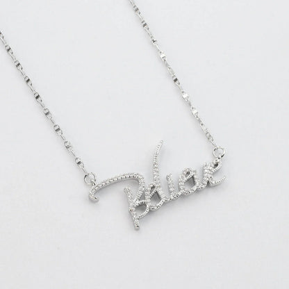 Treasure Jewels: Believe Silver Necklace