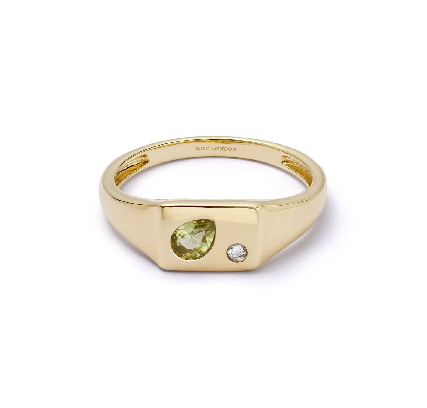 Estée Lalonde Birthstone Signet Ring 14ct Solid Gold