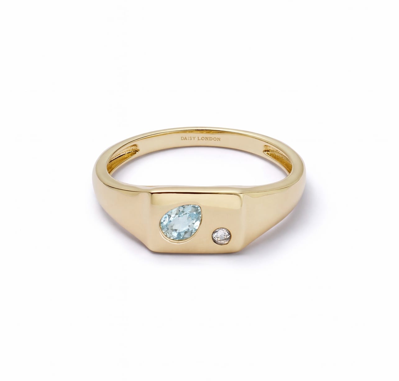 Estée Lalonde Birthstone Signet Ring 18ct Gold Plate
