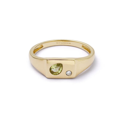 Estée Lalonde Birthstone Signet Ring 9ct Solid Gold