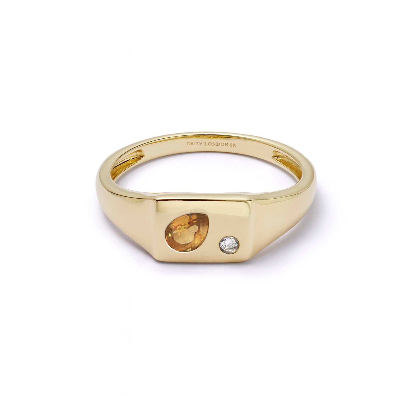 Estée Lalonde Birthstone Signet Ring 9ct Solid Gold