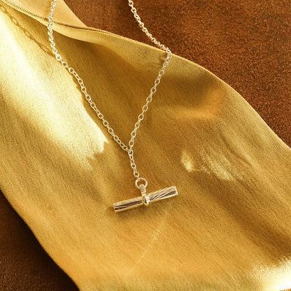 Estée Lalonde T Bar Necklace Sterling Silver
