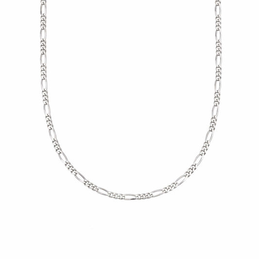 Fine Figaro Chain Necklace Sterling Silver