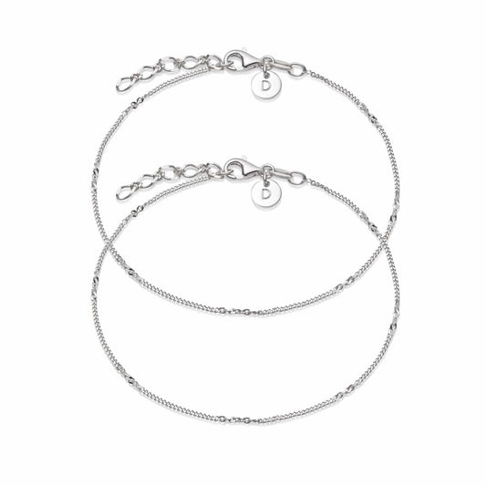 Estée Lalonde Forever Friendship Bracelet Stack Sterling Silver
