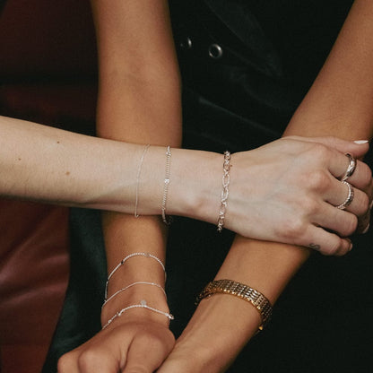 Estée Lalonde Forever Friendship Bracelet Stack Sterling Silver
