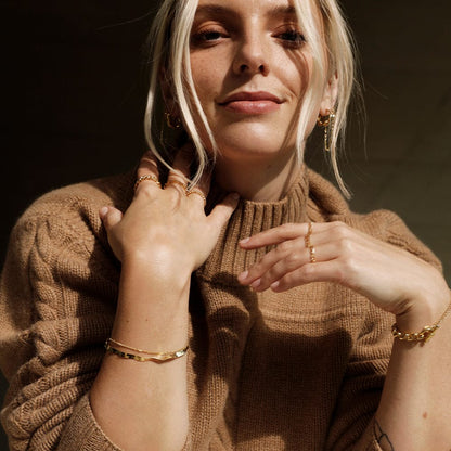 Estée Lalonde Forever Wavy Bracelet Set 18ct Gold Plate