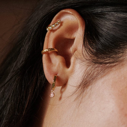 Healing Huggie Hoop Earrings 18ct Gold Plate
