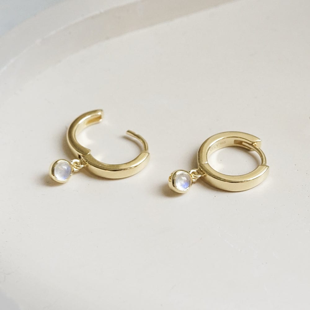 Healing Huggie Hoop Earrings 18ct Gold Plate