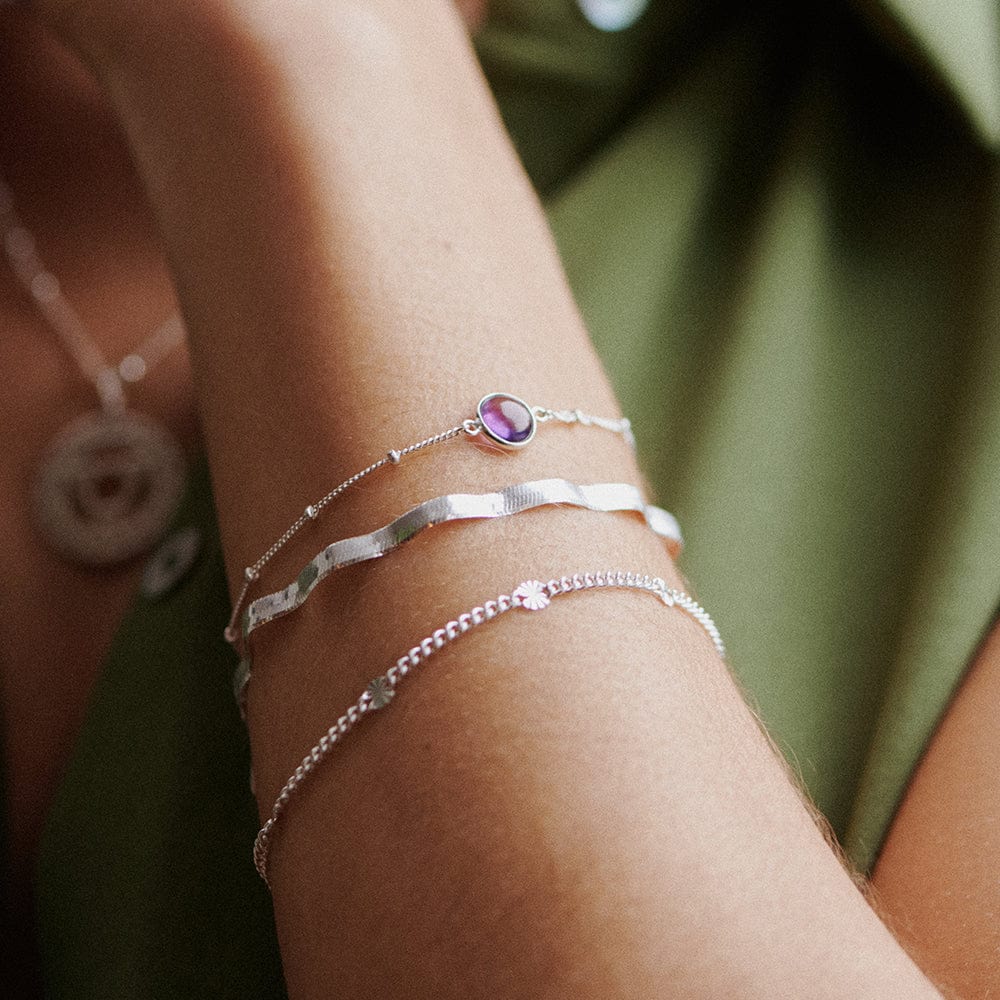 Healing Stone Bracelet Sterling Silver