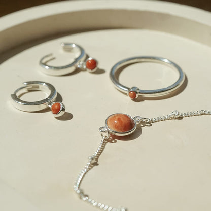 Healing Stone Bracelet Sterling Silver