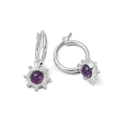 Healing Stone Charm Earrings Sterling Silver