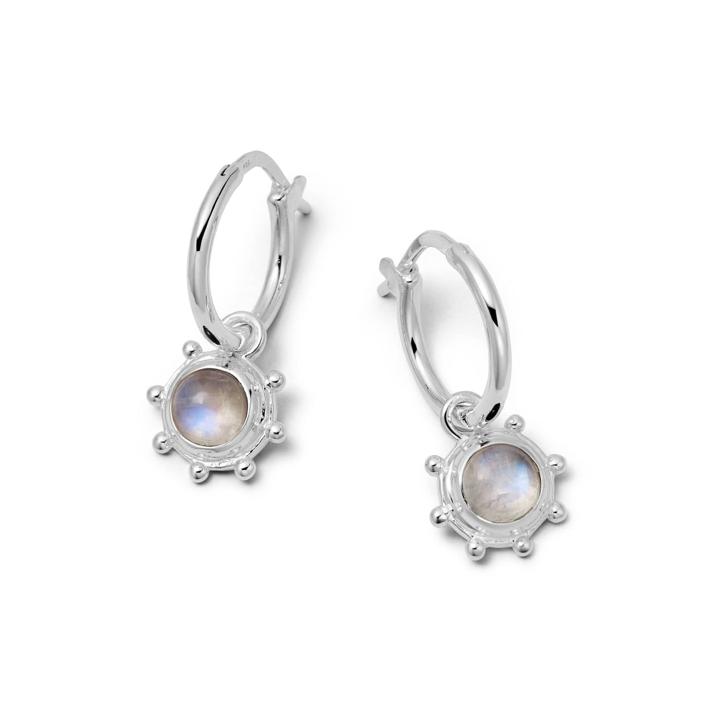 Healing Stone Charm Earrings Sterling Silver