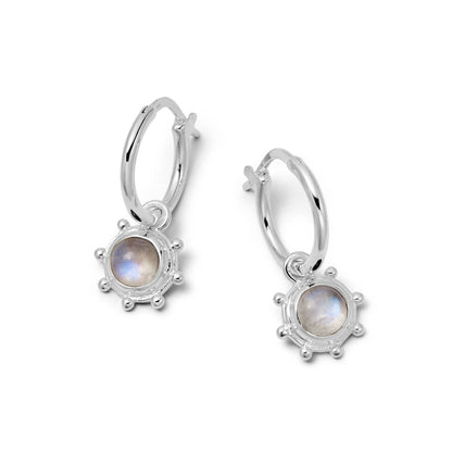 Healing Stone Charm Earrings Sterling Silver