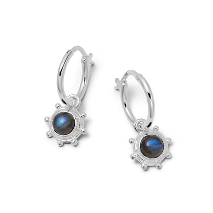 Healing Stone Charm Earrings Sterling Silver