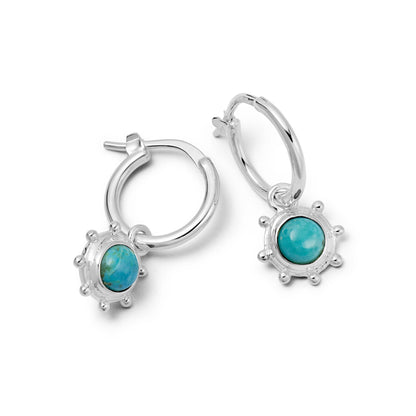 Healing Stone Charm Earrings Sterling Silver