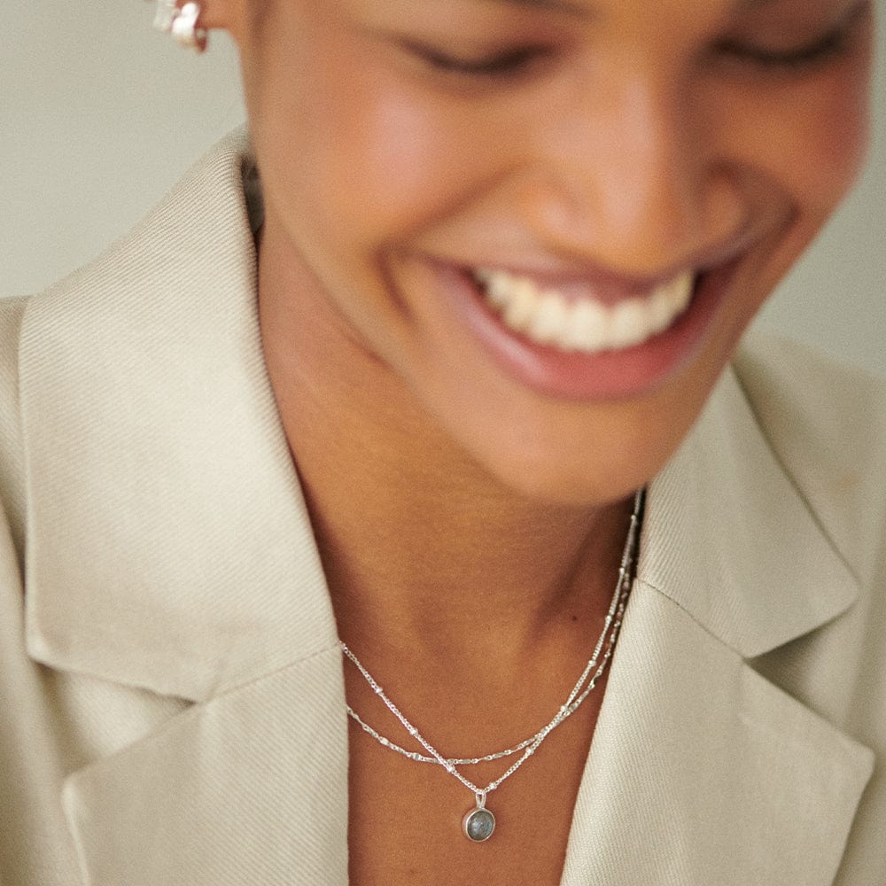 Healing Stone Necklace Sterling Silver