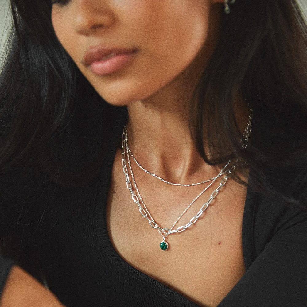 Healing Stone Necklace Sterling Silver