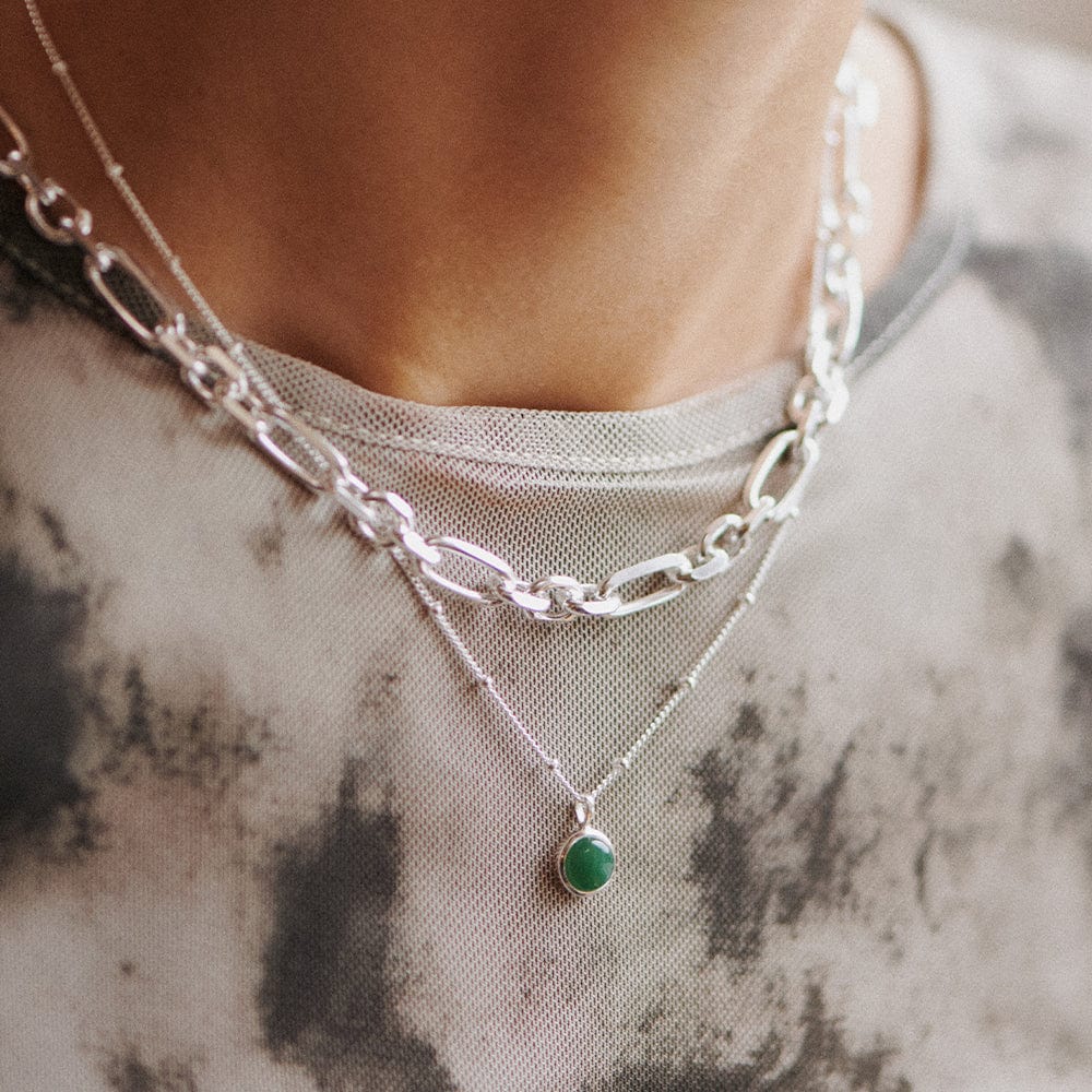 Healing Stone Necklace Sterling Silver