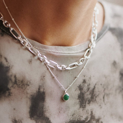 Healing Stone Necklace Sterling Silver