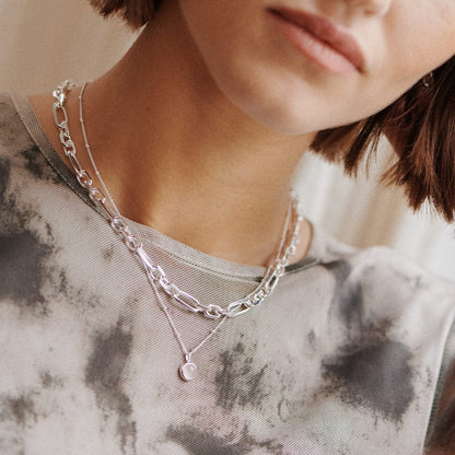 Healing Stone Necklace Sterling Silver