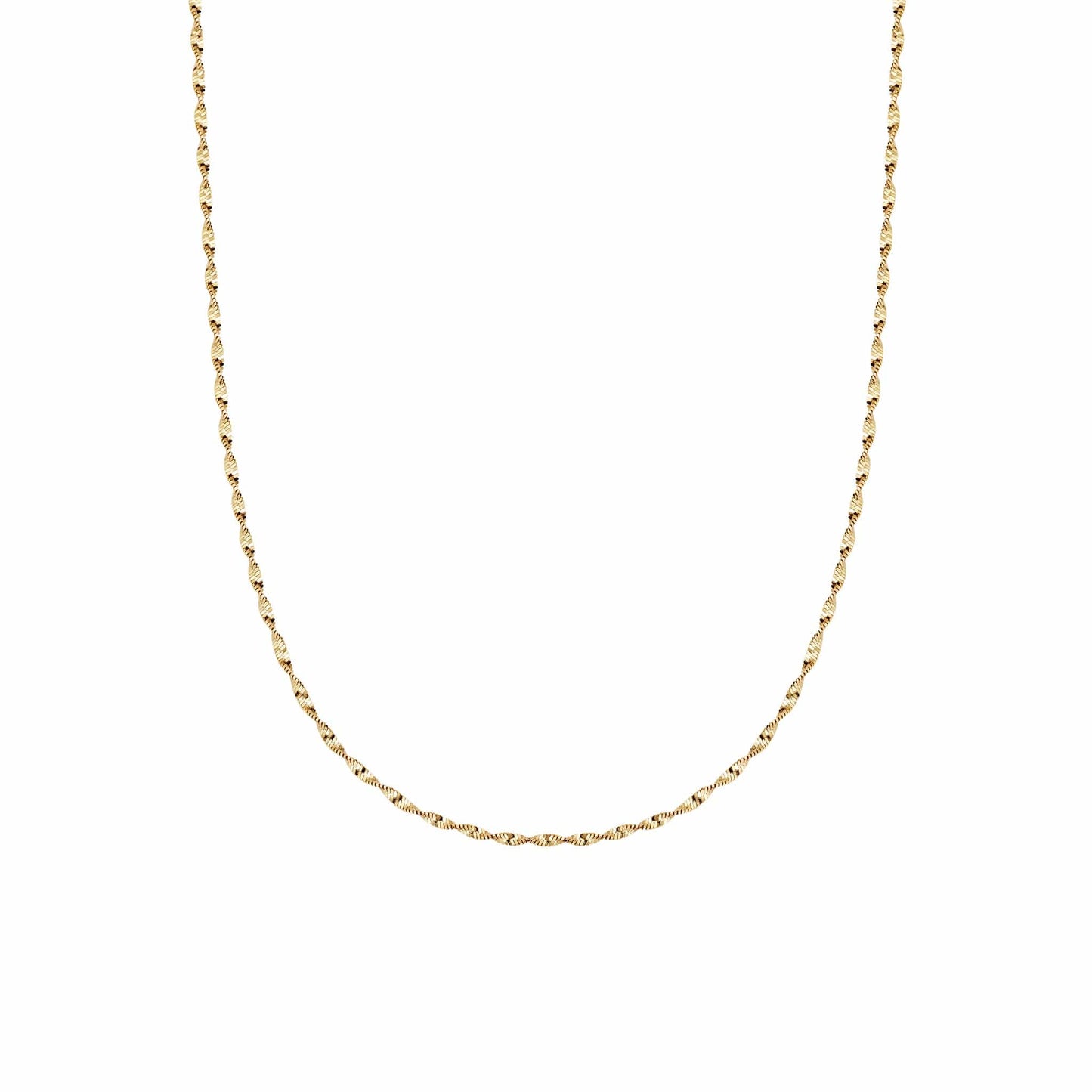 Helix Twisted Chain Necklace 18ct Gold Plate