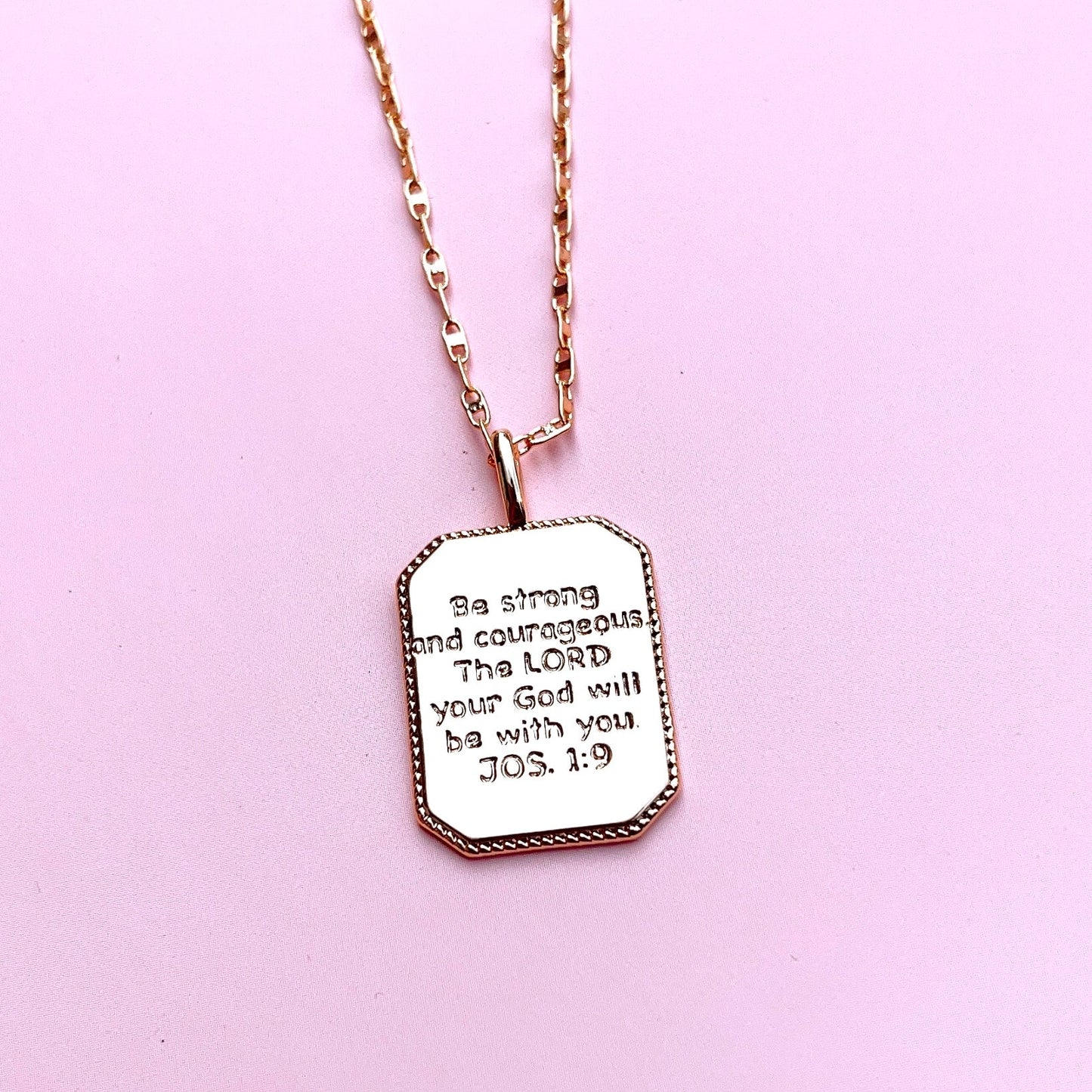 Treasure Jewels: Joshua 1:9 Scripture Necklace
