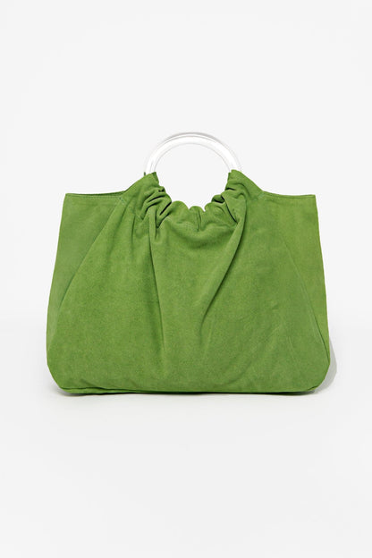 RLH3480 - Suede Acrylic Ring Bag