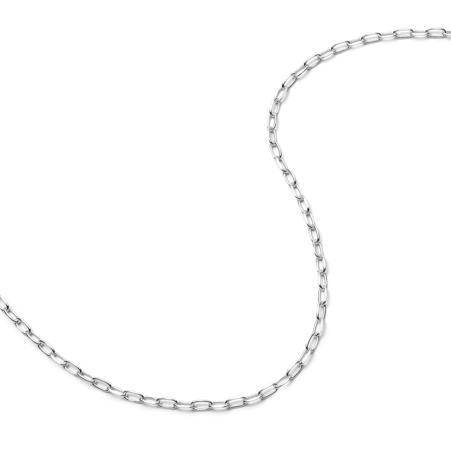 Light Paperclip Chain Necklace Sterling Silver