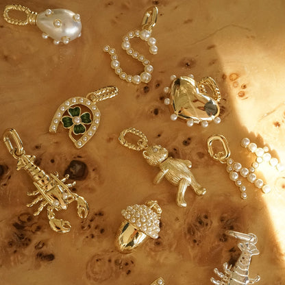 Lobster Charm 18ct Gold Plate