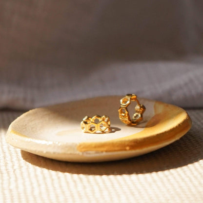 Malala Huggie Hoop Earrings 18ct Gold Plate