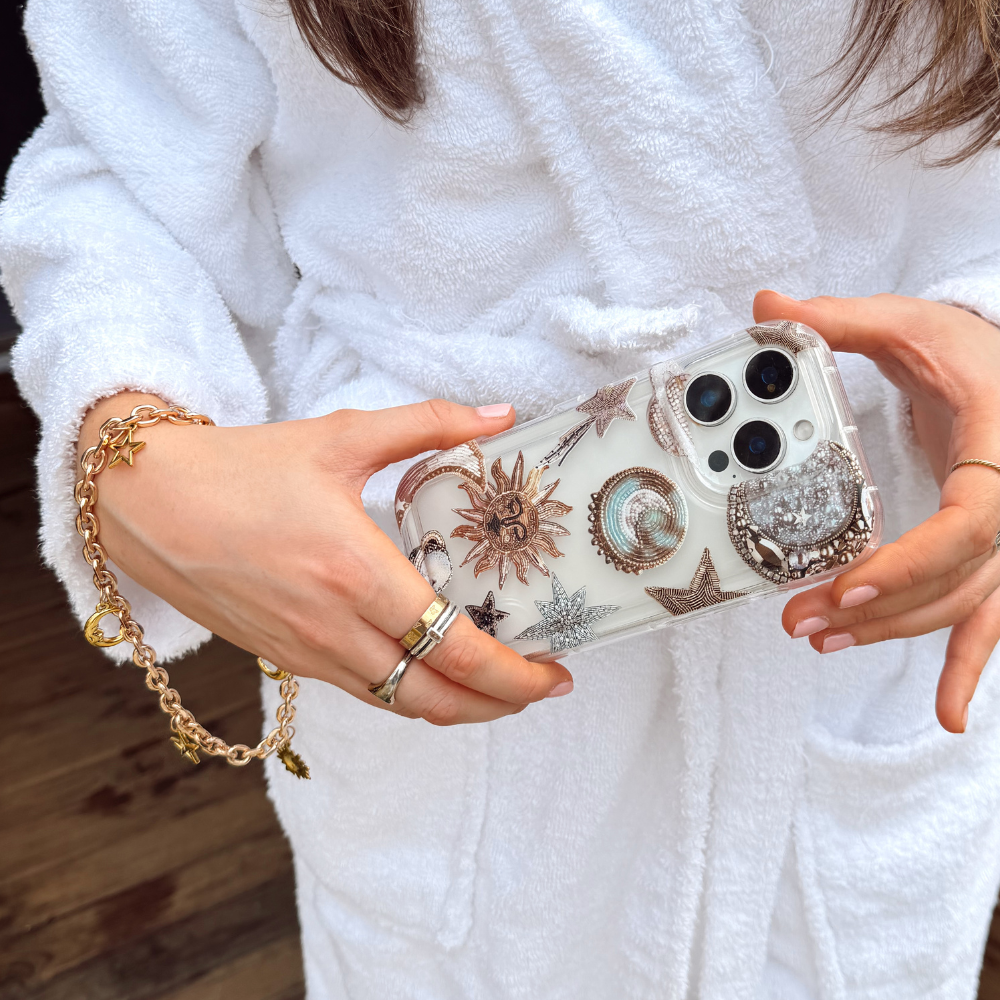 Printed Clear Phone Case - Pastel Celestial