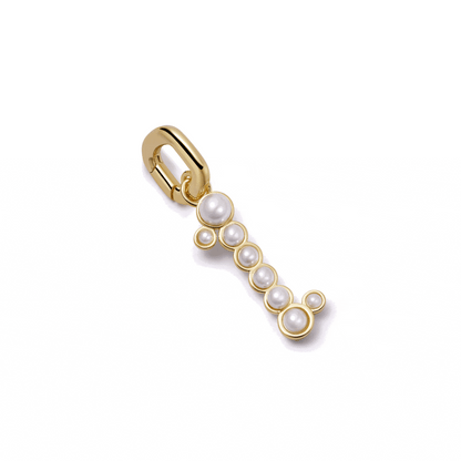 Pearl Initial Charm Pendant 18ct Gold Plate