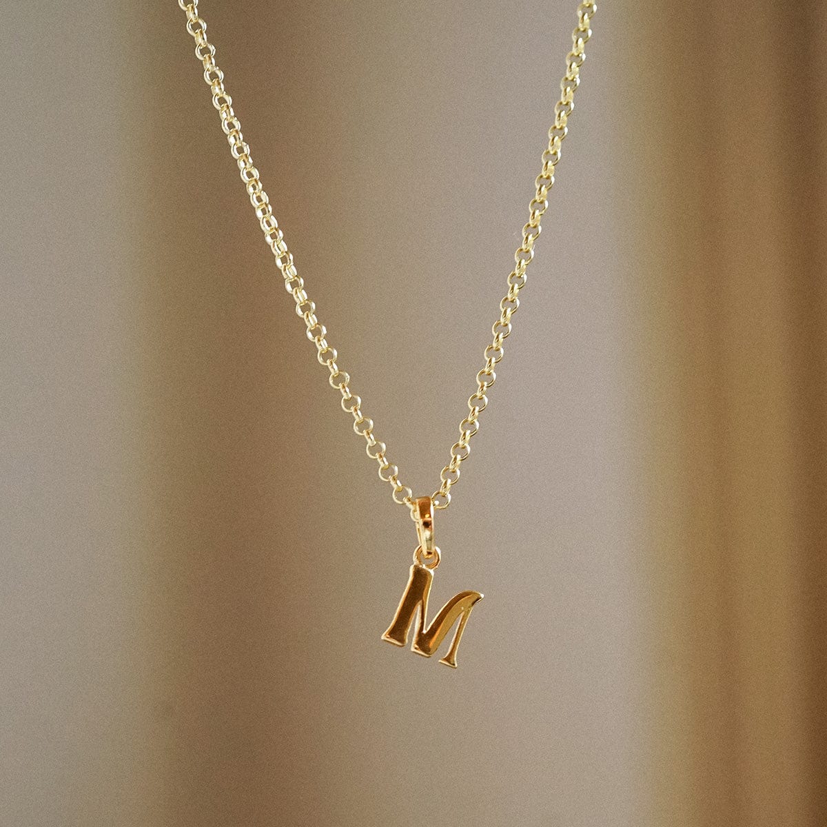 Personalised Initial Charm Pendant 18ct Gold Plate