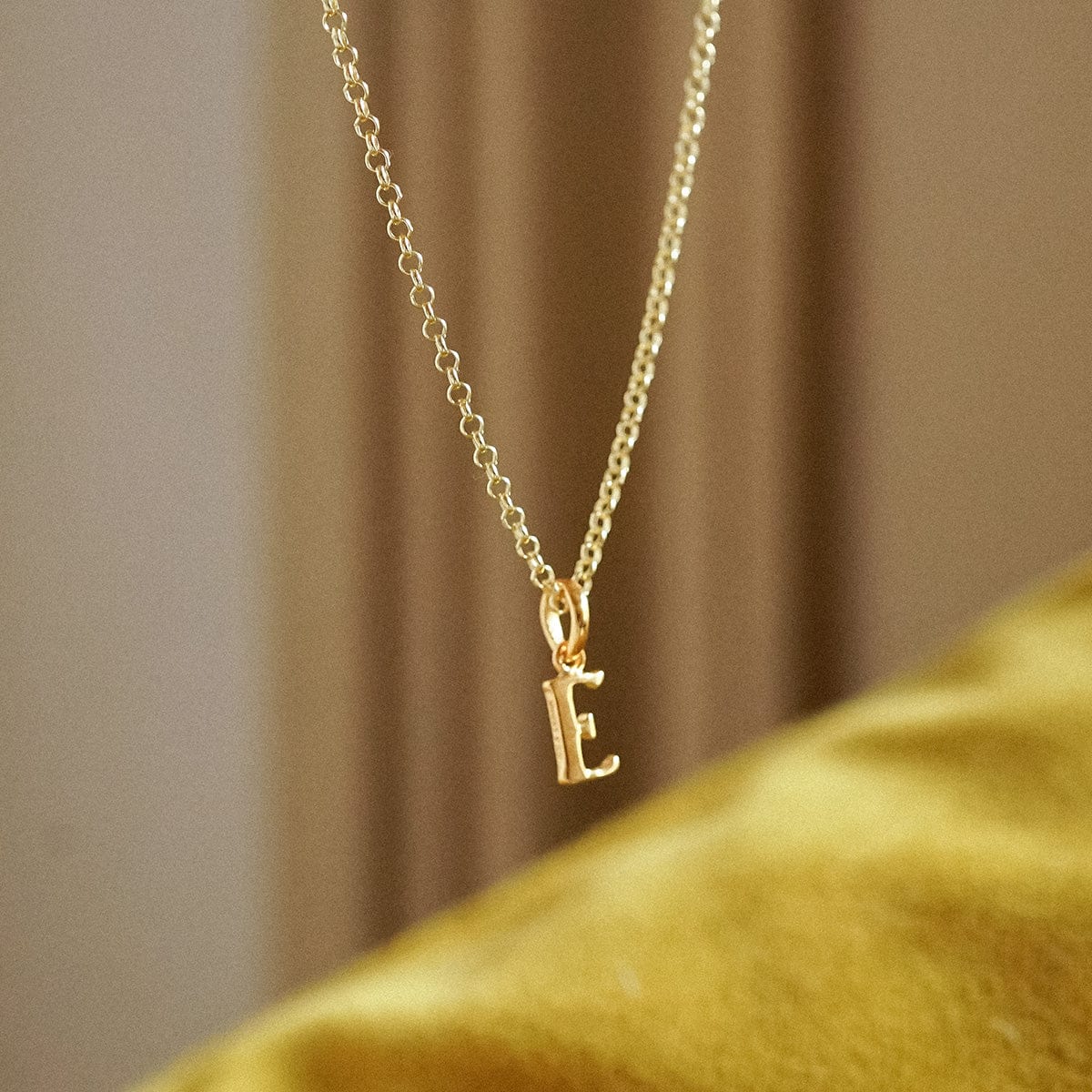 Personalised Initial Charm Pendant 18ct Gold Plate