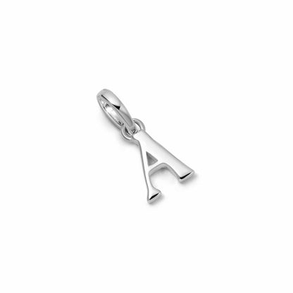 Personalised Initial Charm Pendant Sterling Silver