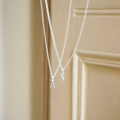 Personalised Initial Charm Pendant Sterling Silver