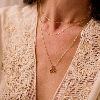 Personalised Initial Pendant Necklace 18ct Gold Plate