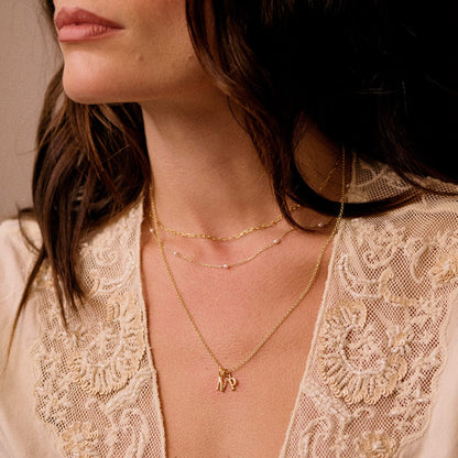 Personalised Initial Pendant Necklace 18ct Gold Plate