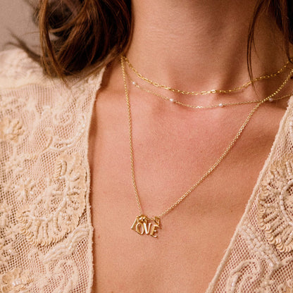Personalised Initial Pendant Necklace 18ct Gold Plate